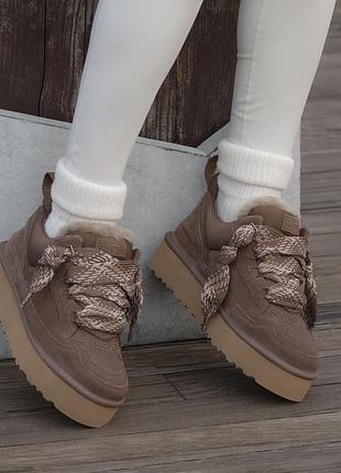 Ugg lowmel sneaker platform brown-olive 2