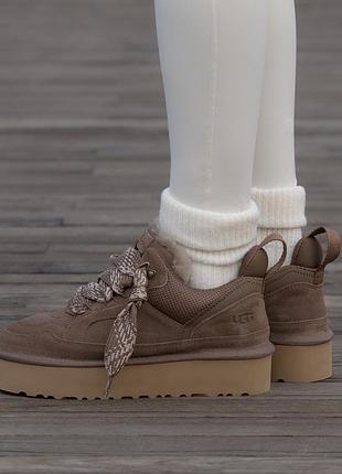 Ugg lowmel sneaker platform brown-olive 4