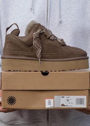 Ugg lowmel sneaker platform brown-olive 5