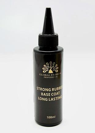 Каучуковая база для гель-лака global fashion strong rubber base, 100 мл