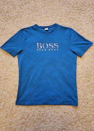 Hugo boss футболка голубая