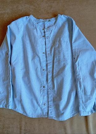Cos рубашка 122-128 полосатая в голубую полоску