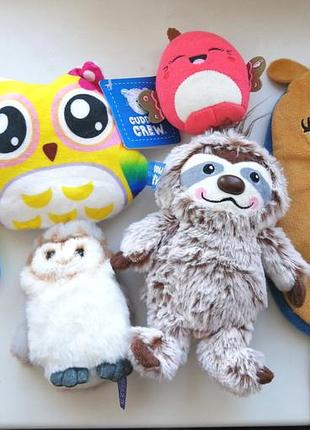 Лот игрушек мягкая игрушка подарок ребенку living nature сова сквиш
