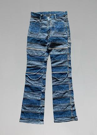 Hysteric glamour bootcut джинси кльош avantgarde flare zip streetwear буткат rare l.g.b swear koji kuga punk alt patchwork archive tornado mart limit