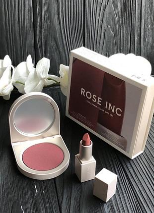 Розкішний подарунковий набір rose inc помада hibiscus, румʼяна poetic