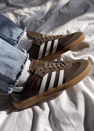 Кроссовки adidas samba brown
