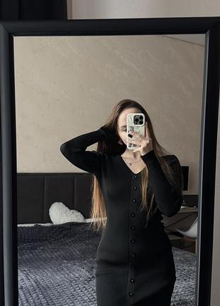Сукня чорна трикотажна