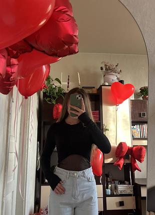 Лонгслів з  акцентною сіткою