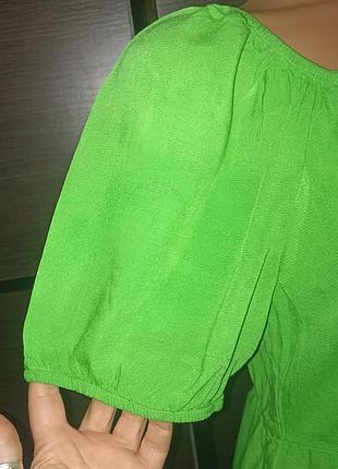 Літнє плаття з зав’язкою 💚 легке, натуральна тканина, вільний крій, великий розмір 4