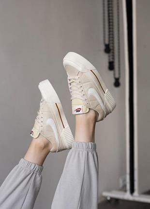 Nike court legacy beige white