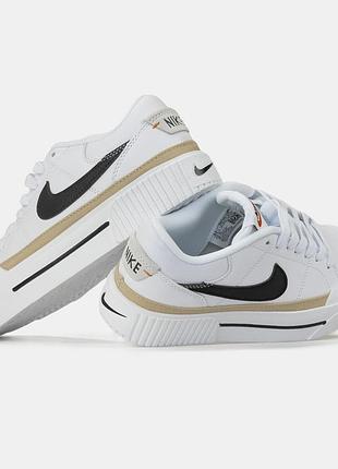 Nike court legacy lift white 3