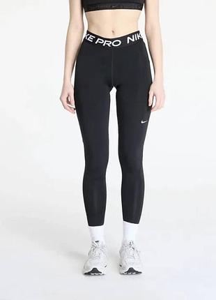 Чорні спортивні лосини з високою посадкою від nike pro розмір xs лосіни лосины
