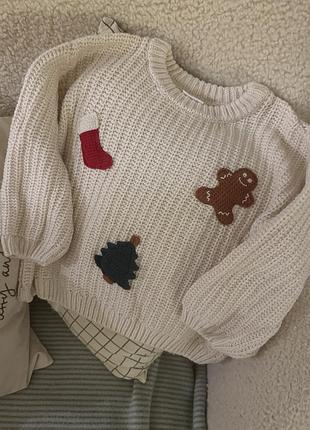 Светр свитер zara новорічний новогодний