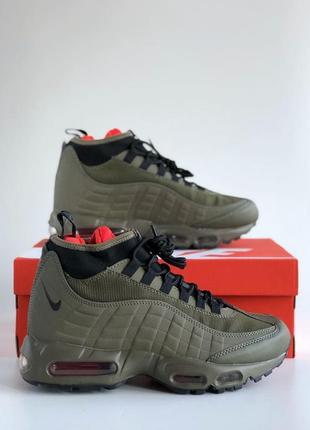 Кросівки nike air max 95 зимові чоловічі колір хакі1 фото