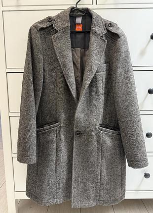 Пальто hugo boss оверсайз шерсть