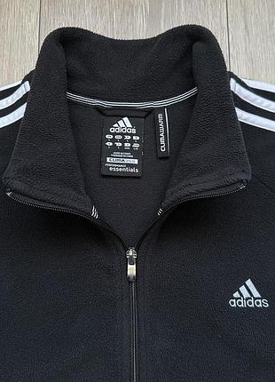 Вінтажна флісова кофта олімпійка adidas essentials 3