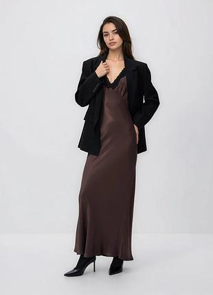 Довга атласна сукня reserved original  розмір xs; s