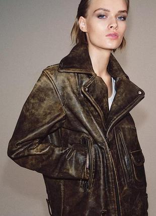 Куртка жіноча байкерська шкіряна zara new
