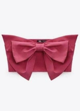 Zara топ малиновий