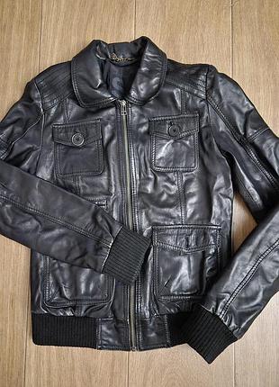 Кожаная куртка zara