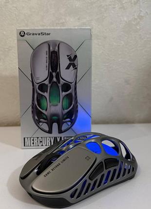 Флагманская игровая мышь gravastar mercury m1 pro (в цвете battle-worn silver/magnesium alloy)