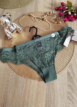 Брендовые кружевные трусики бразилианы размера 6/хs, 8/s, 10/m, 14/xl