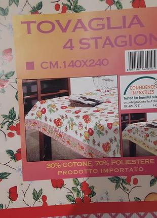 Скатерть новая большая итальялия 140×240 4 stagioni