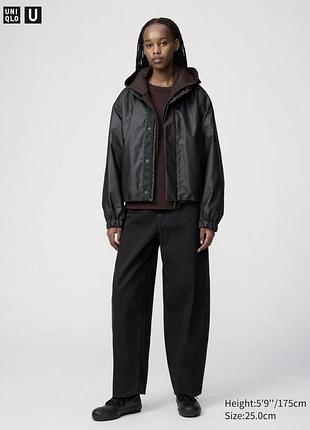 Брюки uniqlo u чорнi пiд джинс curve trousers (denim)