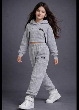 Крутий гламурний фактурний костюм shein