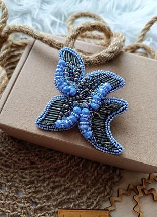 Брошь птичка из бисера ручная работа | авторская брошь птицы | украшение handmade