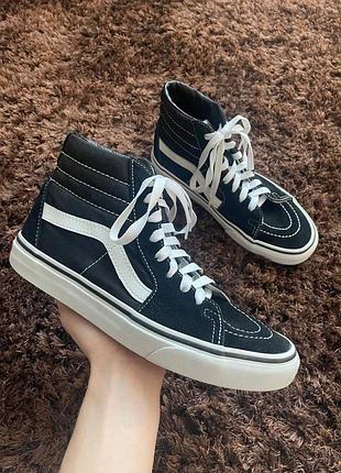 Венс олд скул 38 24 см vans old skool hi black высокие черные