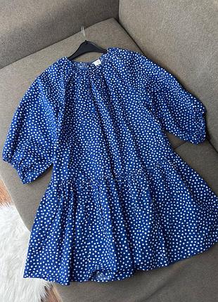 Яскрава бавовняна  сукня у горох h&amp;m 6