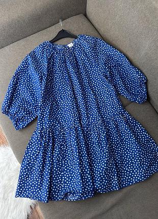 Яскрава бавовняна  сукня у горох h&amp;m 4