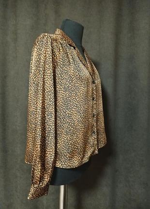 Блузка рубашка мелкий леопардовый принт 8