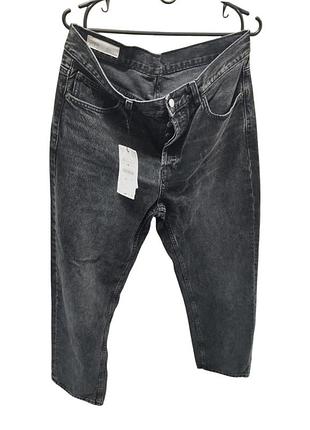 Мужские джинсы zara straight fit - размер l (w32) - графит