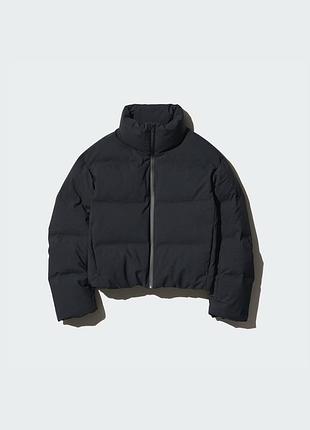 Пуховик uniqlo чорний seamless down short jacket
