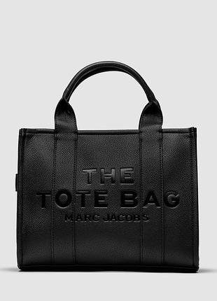 Трендова невелика жіноча сумочка по типу marc jacobs the leather medium tote bag black