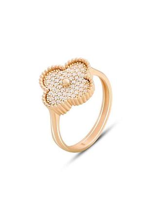 Золотое кольцо с фианитами 0.56ct (18см размер) 670322794