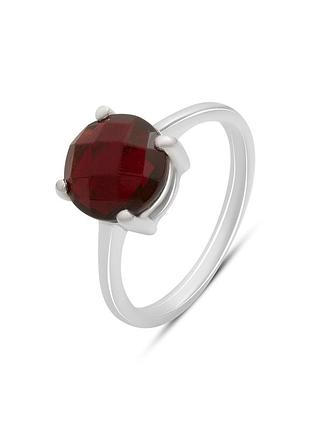 Серебряное кольцо с искусственным гранатом nano (17/18 см размеры) 660002391