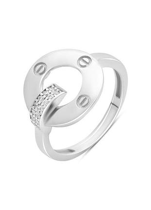 Золотое кольцо с фианитами 0.14ct (17.5/18 см размеры) 219303602