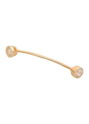 Серебряный пирсинг с фианитами 0.6ct (218621201)