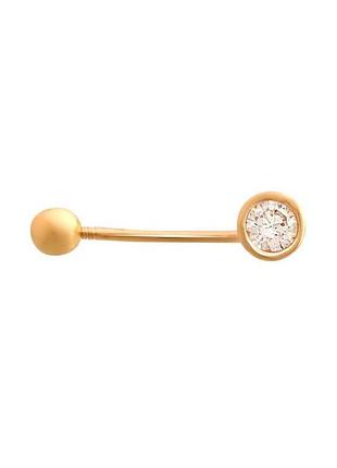 Серебряный пирсинг с фианитами 0.09ct (214630801)