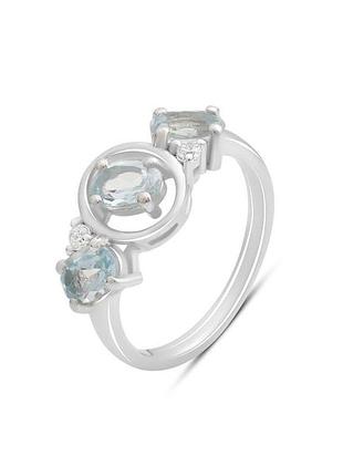 Серебряное кольцо с топазом 1.707ct (17/18 см размеры) 2194521