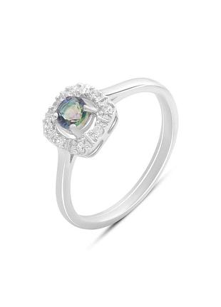Серебряное кольцо с мистик топазом 0.358ct (17.5/18 см размеры) 2190400