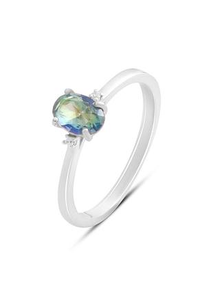 Серебряное кольцо с мистик топазом 0.597ct (17см размер) 2190295