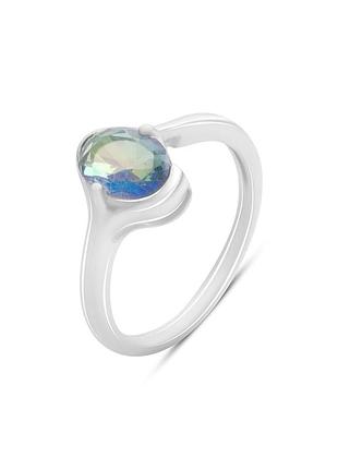 Серебряное кольцо с мистик топазом 0.925ct (17.5см размер) 2190233