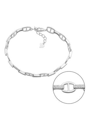 Серебряный браслет с фианитами (17-20см размер) 2182801