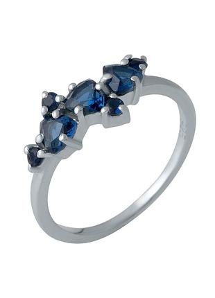 Серебряное кольцо с сапфиром nano 0.742ct (17.5см размер) 1988640