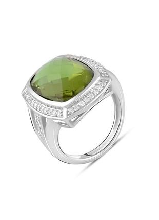 Серебряное кольцо с султанит султанитом 9.313ct (18см размер) 2104384