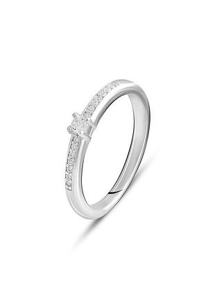 Серебряное кольцо с фианитами (18см размер) 2138532